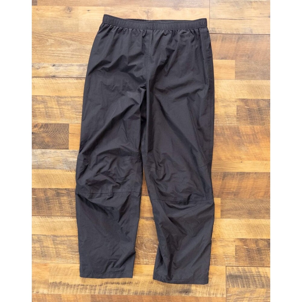 Vintage LL Bean Gore-Tex Rain Pants Mens L Black Full Side Zip Waterproof